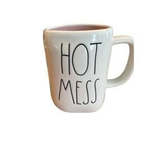 Rae Dunn “HOT MESS” Mug with Pink Glazed Interior​​​​​​